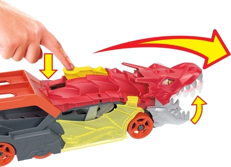 A dragon that “spits” cars