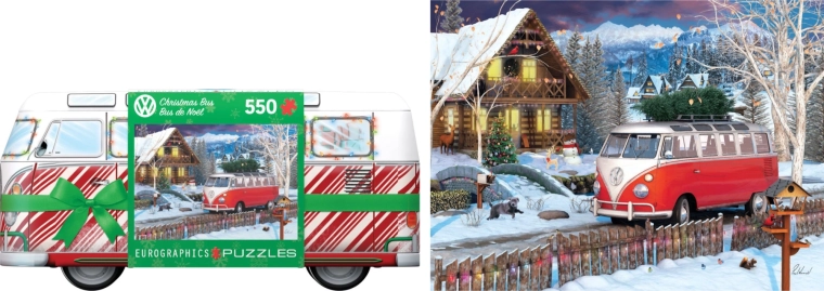EUROGRAPHICS puzzel in blikje kerstbusje Volkswagen 550 stukjes