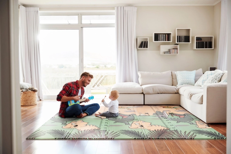 Spacious play area at home or in the living room