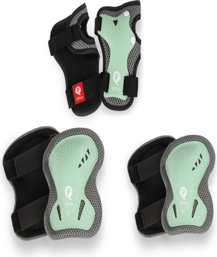 Protections enfant QPLAY jade green, taille S (3–5 ans)