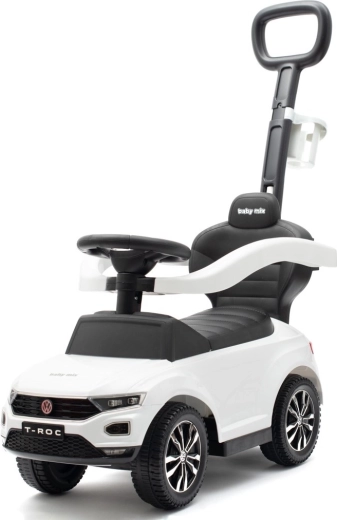 Children's ride-on with push bar BABY MIX VOLKSWAGEN T-ROC white