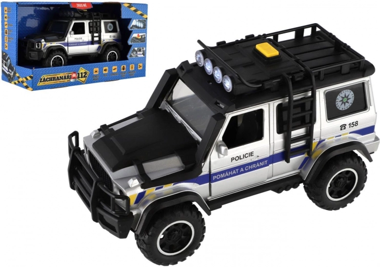 Voiture de police tout-terrain Secouristes 112 avec lumière et son, à inertie