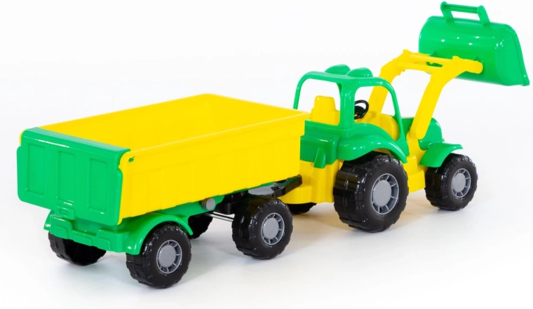 Trailer with tipping rear tailgate