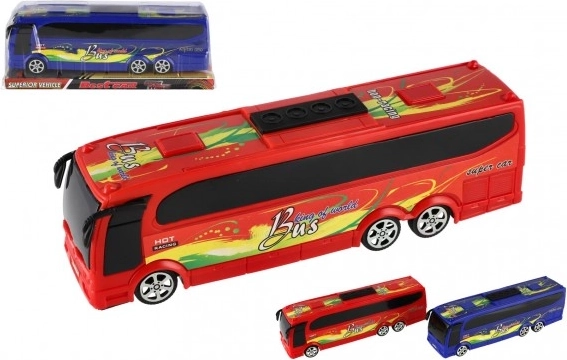 Plastic Bus with Pull-Back Mechanism 25 cm in Box