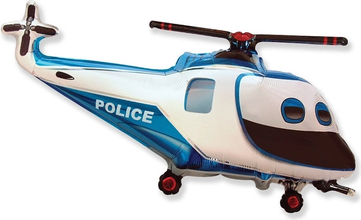 Foil Balloon Police Helicopter