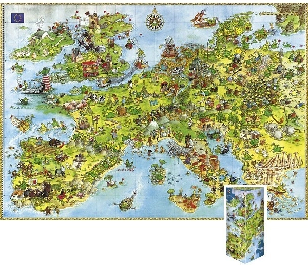 Puzzle Dragons - Map of Europe, 4000 pieces