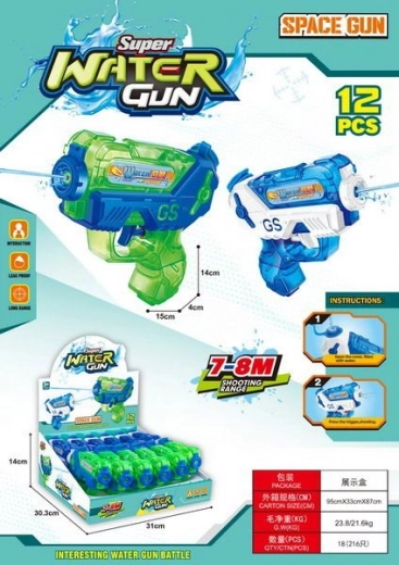 Transparent Water Gun 15 cm