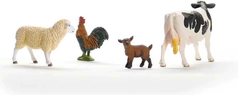 4 popular farm animals in one set