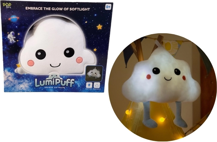 LumiPuff Light-Up Cloud Pillow