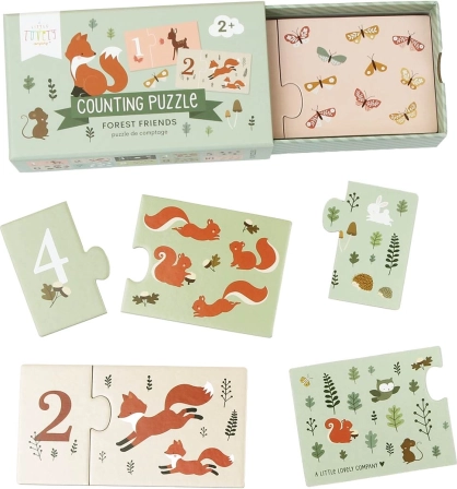 Koppelpuzzel voor tellen – eenhoorns – Rekenen