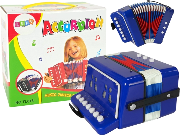Accordeoninstrument voor kleine muzikanten Blauw