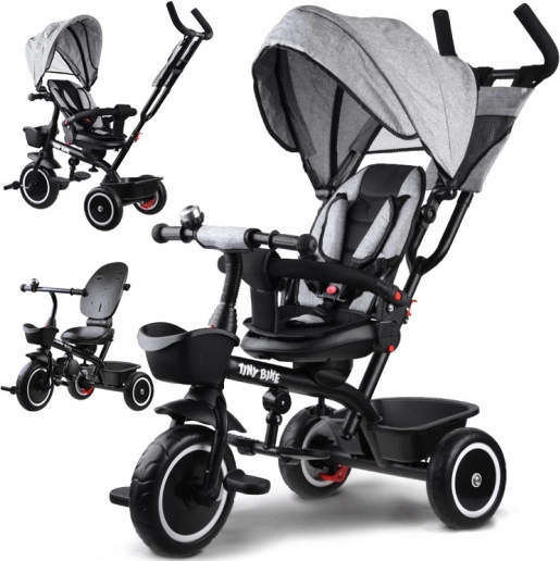3-in-1 Kinder-Dreirad mit Verdeck TINY BIKE – Drehbar