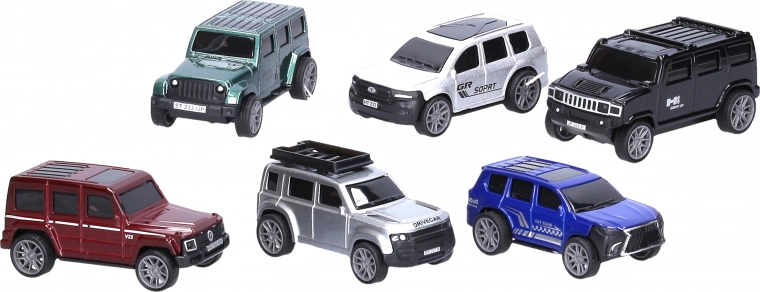 Metal Off-Road Toy Car 7.6 cm with Pull-Back Action