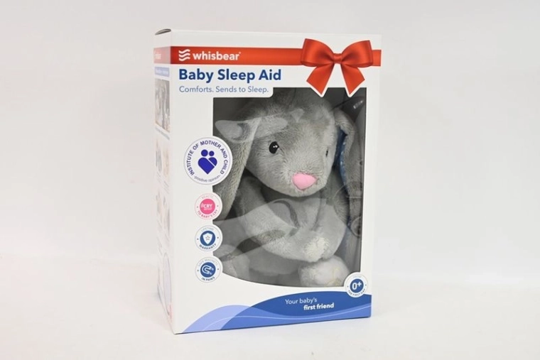 Whisbear lapin doudou bruiteur Felek gris
