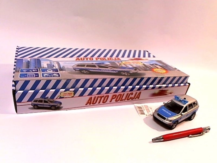 Police car 11 cm with Polish voice, lights and sound