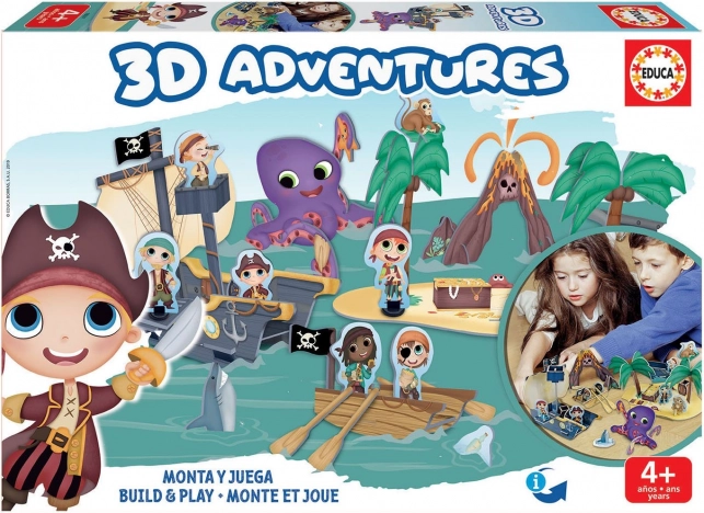 Educa 3D Pirateneiland – creatieve bouwset voor kinderen