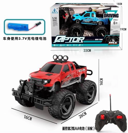 Remote-Controlled Off-Road Jeep Raptor 1:14