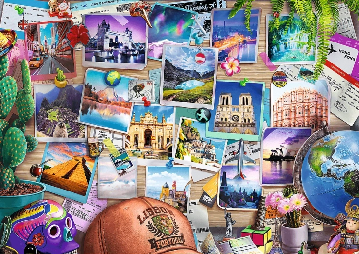 Puzzle TREFL Premium Plus Tea Time: Travel Memories 500 Pieces