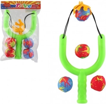 fronde avec bombes à eau – fronde en plastique et 4 balles pour les jeux d’été aquatiques