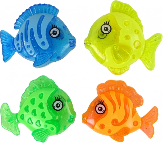 4 magnetic fish in bright colors