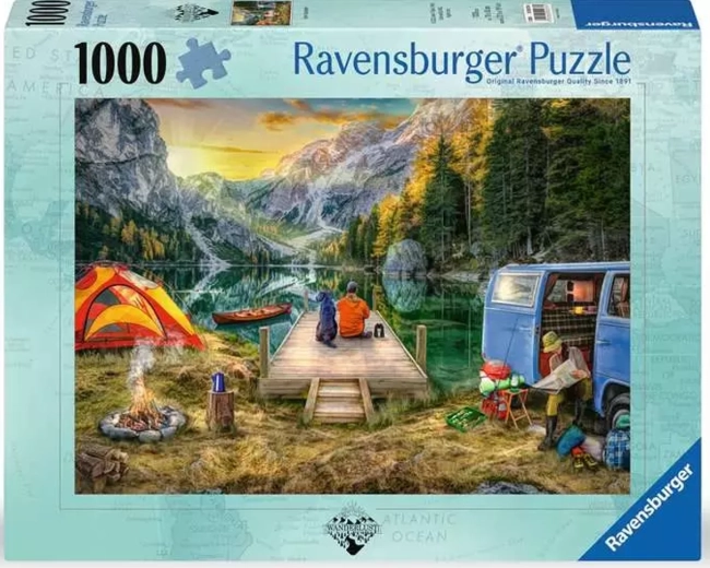 Puzzle Ravensburger Calme au camping 1000 pièces