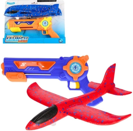 Foam throw glider airplane with launcher (2 color variants)