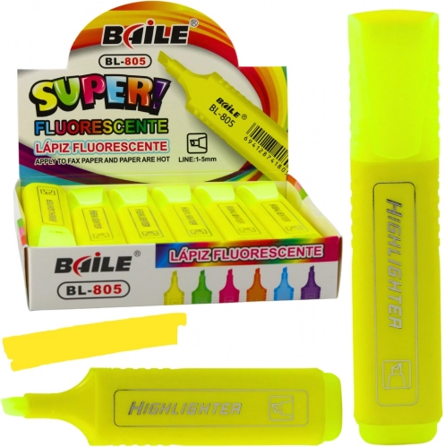 Neon gele markeerstift intens geel