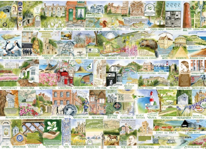 Puzzle Gibsons National Trust : monuments et paysages 1000 pièces