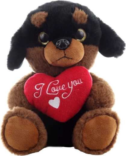 Romantisch hartje met geborduurde tekst