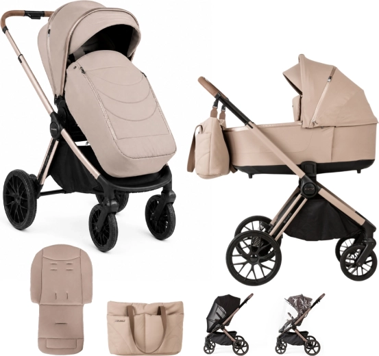 Poussette combinée Adamex Bianco natura latte