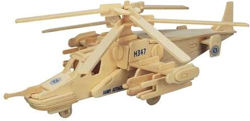 Houten 3D puzzel Helicopter