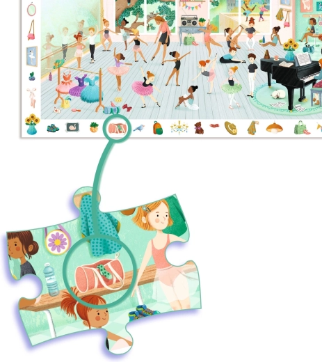 Colorful ballet class scene