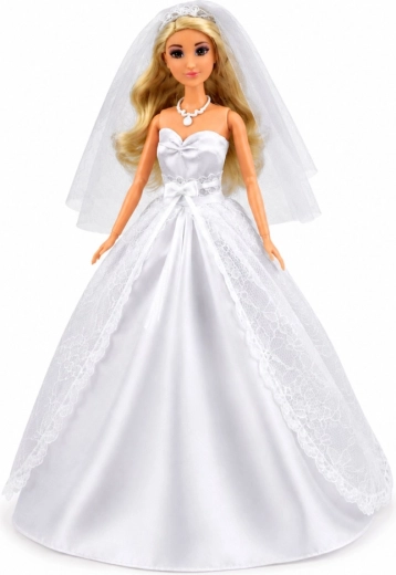 Richly decorated wedding dress