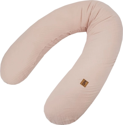 EKO muslin nursing pillow powder pink 180 cm