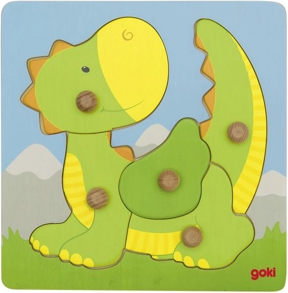 Goki wooden dragon puzzle, 5 pieces