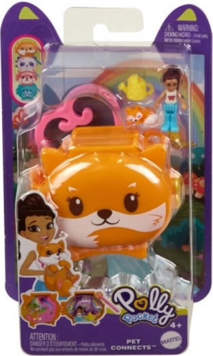 Polly Pocket portable set with doll and raccoon