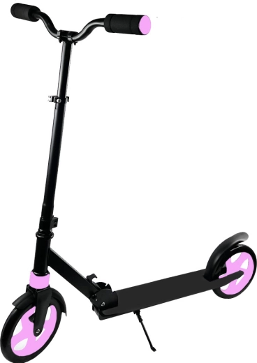 Opvouwbare step zwart-roze met vering