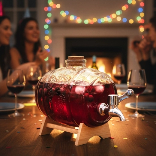 Thick glass with decorative relief