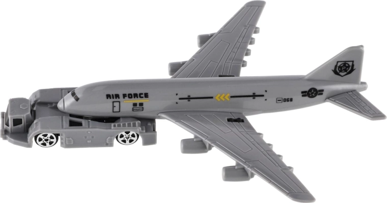 Grand avion de transport comme centre de toute la mission