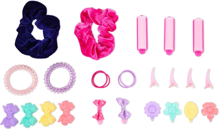 Rich set of accessories for endless hairstyles