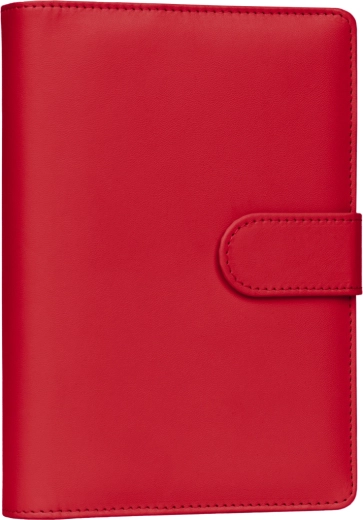 Notique wekelijkse ringbandagenda 2027 met verwisselbare vulling, felrood, 12,5 × 19 cm