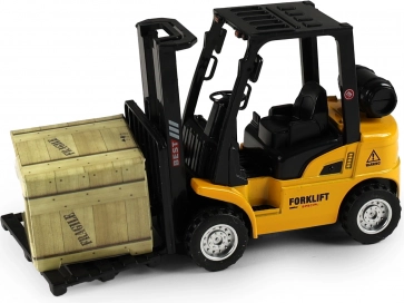Heftruck met vliegwielaandrijving, metaal en plastic, 13 cm