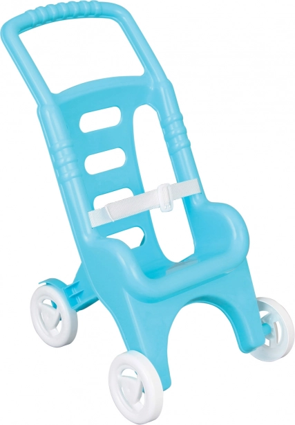 Plastic sports stroller for dolls - blue