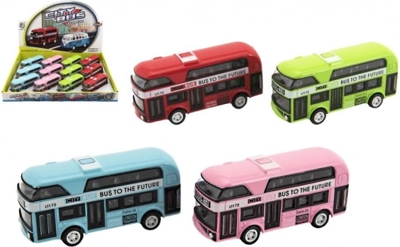 Doppeldeckerbus Metall mit Rückziehmotor