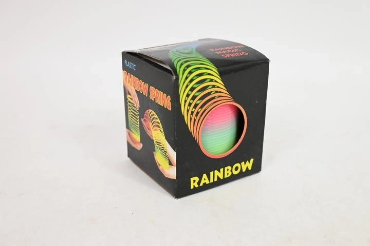 Ressort Slinky arc-en-ciel 5 cm en boîte