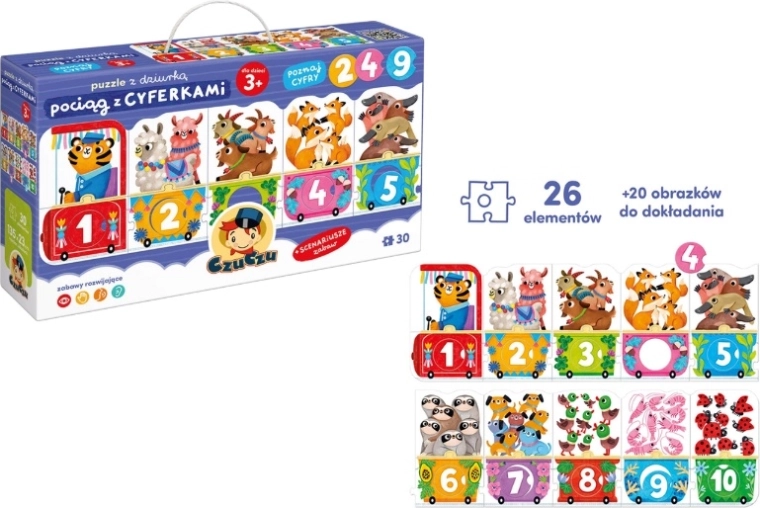 CzuCzu Puzzle avec trou – petit train des chiffres