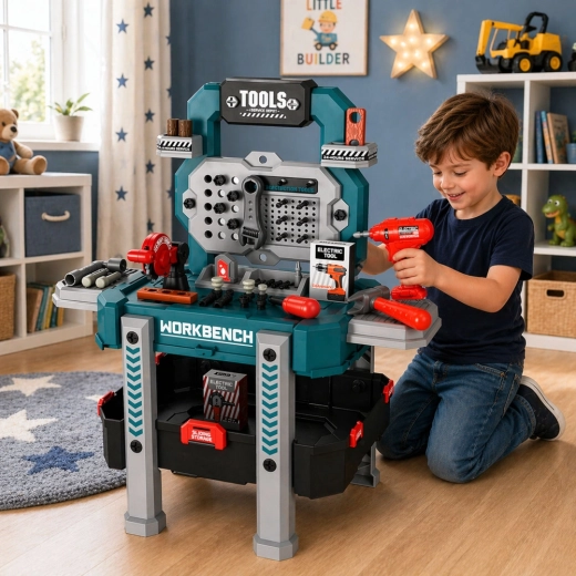 Interactive battery-powered screwdriver for realistic play