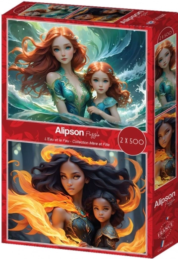 ALIPSON Puzzle Mère et Fille : Eau et Feu 2x500 pièces