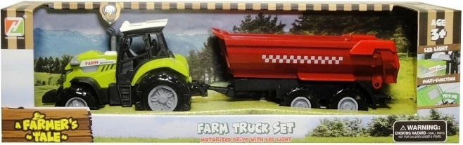 Tracteur avec remorque, lumière et son