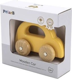 Gelbes Holzschiebeauto VIGA PolarB